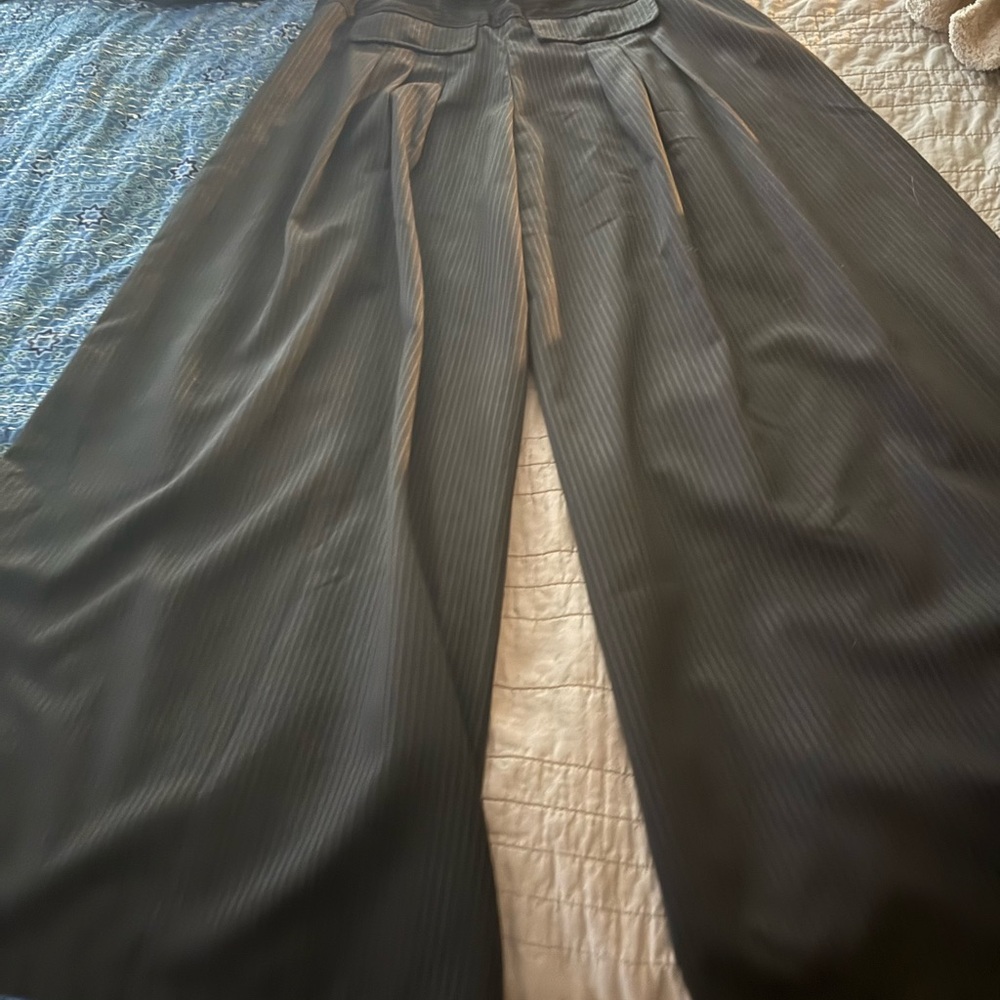 Free People Black Floral Wide Leg Pants - Picture 2 of 5